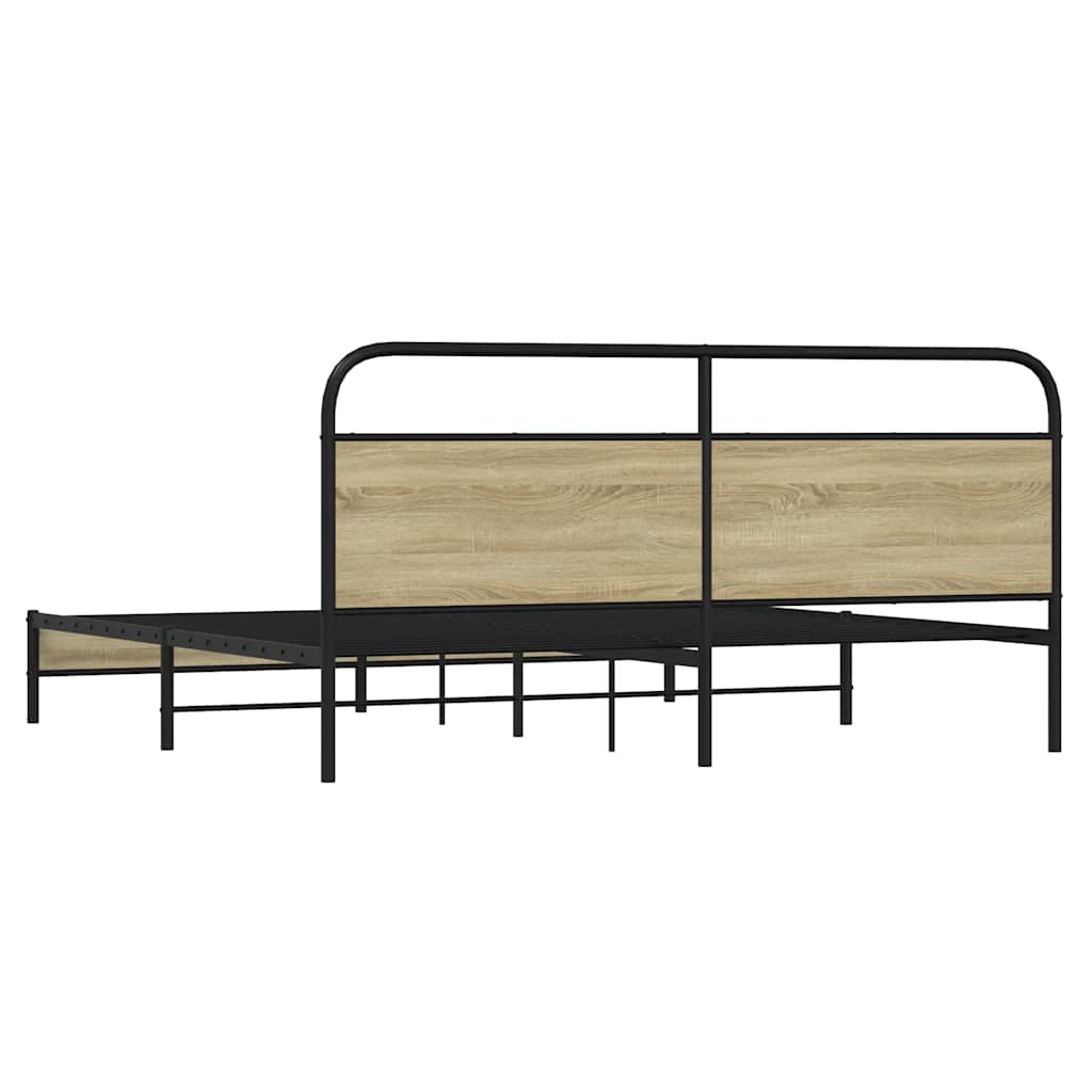 sengeramme uden madras 180x200 cm metal sonoma-eg