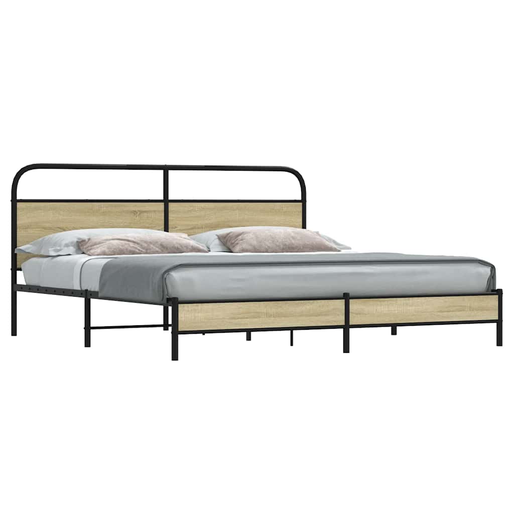 sengeramme uden madras 180x200 cm metal sonoma-eg