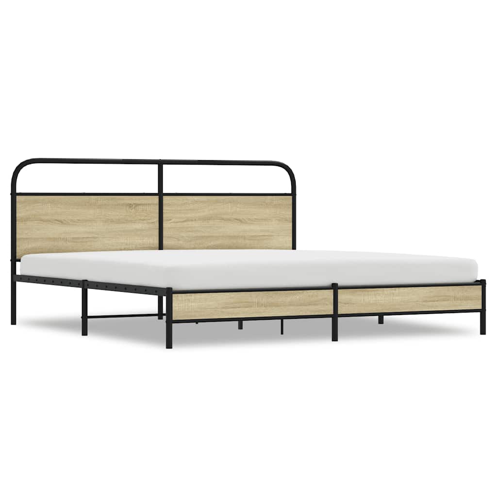 sengeramme uden madras 193x203 cm metal sonoma-eg