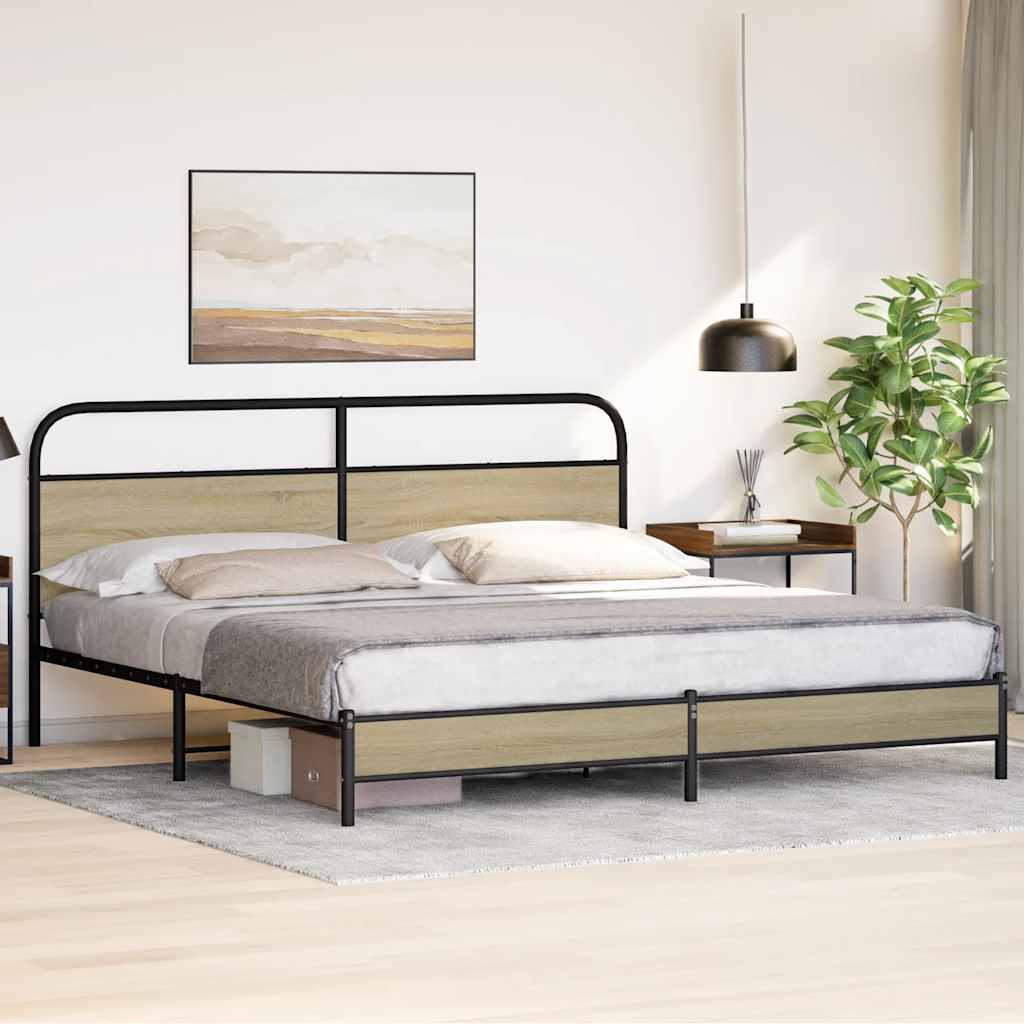 sengeramme uden madras 193x203 cm metal sonoma-eg