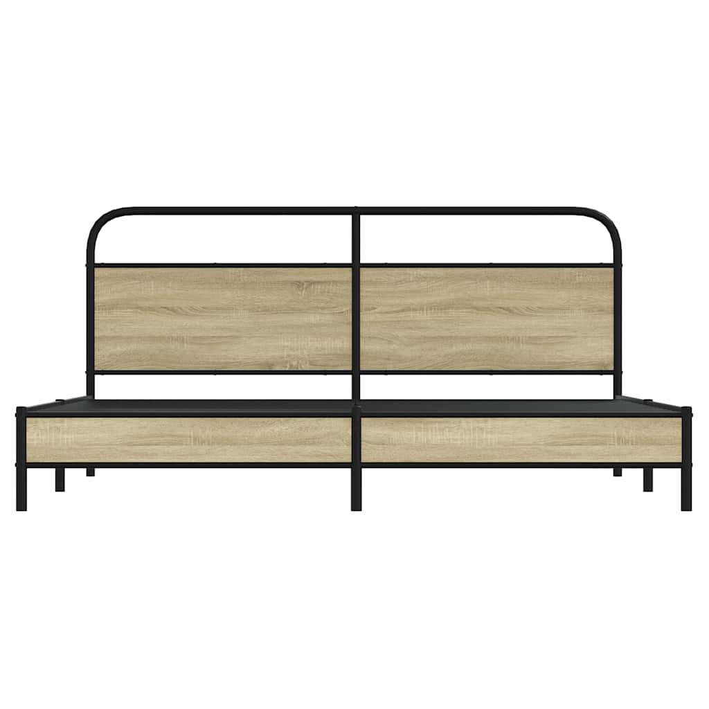 sengeramme uden madras 200x200 cm metal sonoma-eg