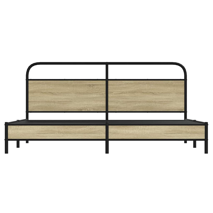 sengeramme uden madras 200x200 cm metal sonoma-eg