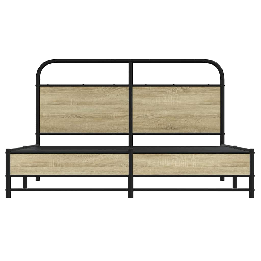 sengeramme uden madras 160x200 cm metal sonoma-eg
