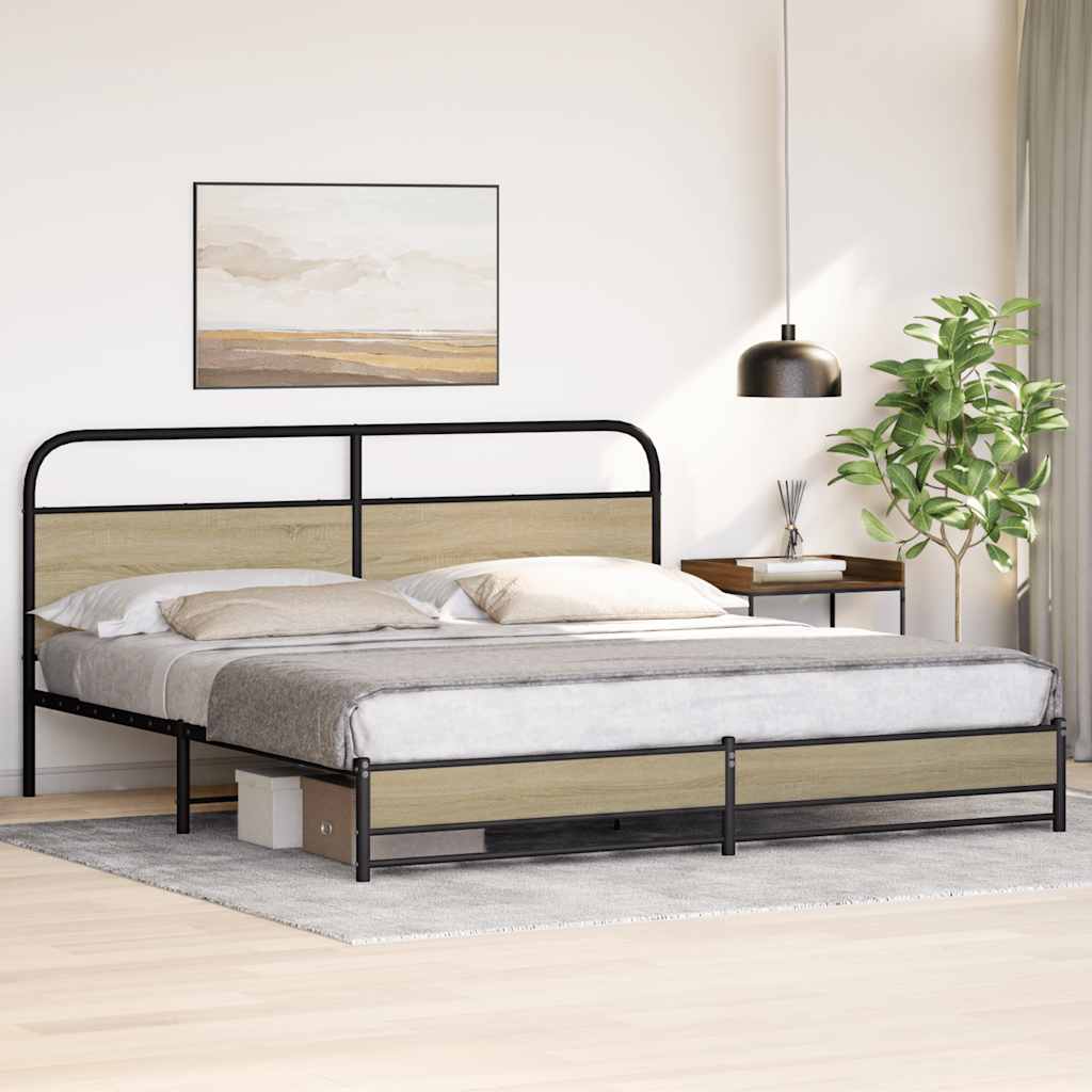 sengeramme uden madras 183x213 cm metal sonoma-eg