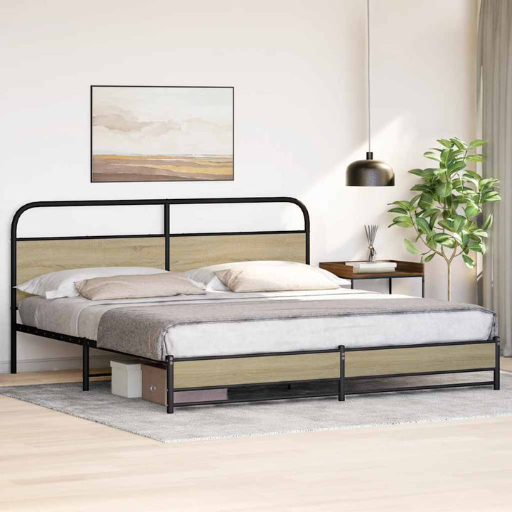 sengeramme uden madras 193x203 cm metal sonoma-eg