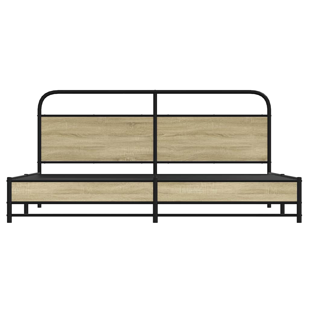 sengeramme uden madras 193x203 cm metal sonoma-eg