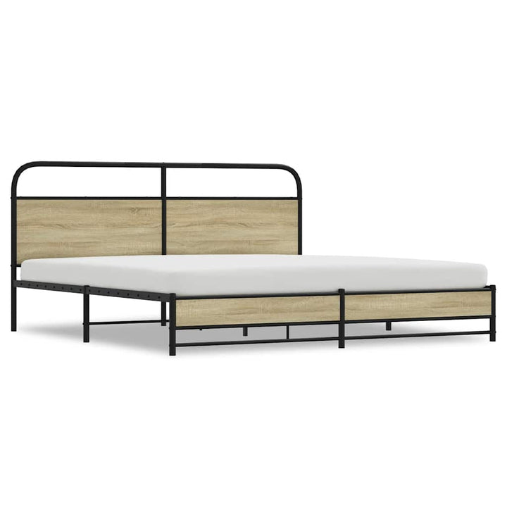sengeramme uden madras 200x200 cm metal sonoma-eg