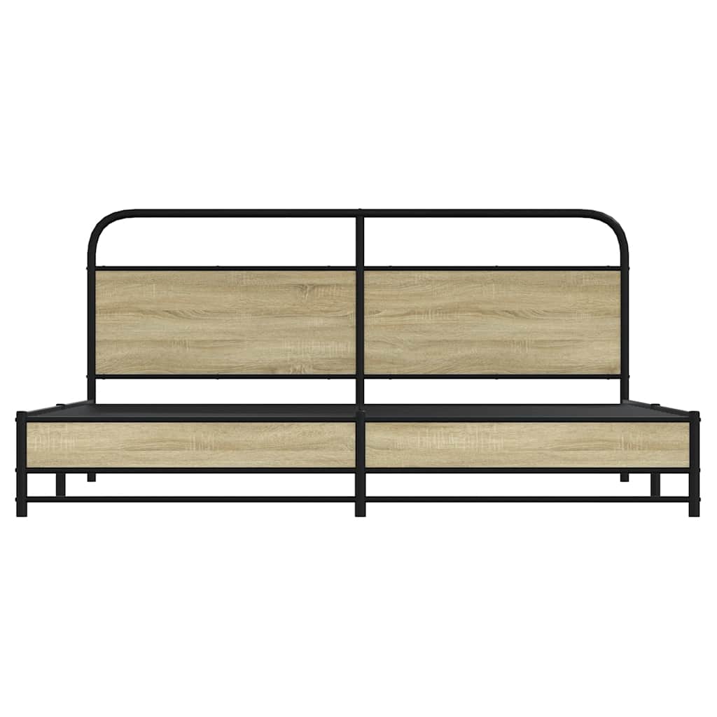 sengeramme uden madras 200x200 cm metal sonoma-eg