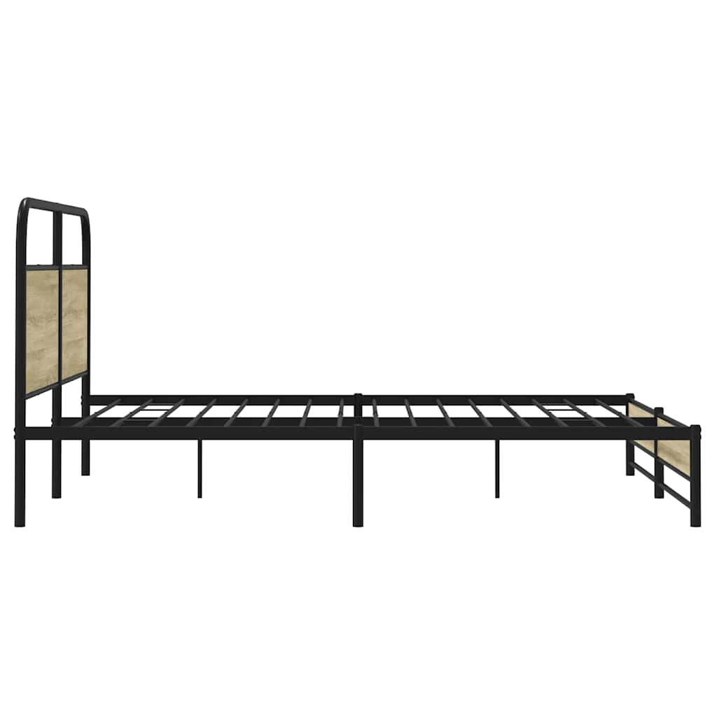 sengeramme uden madras 200x200 cm metal sonoma-eg