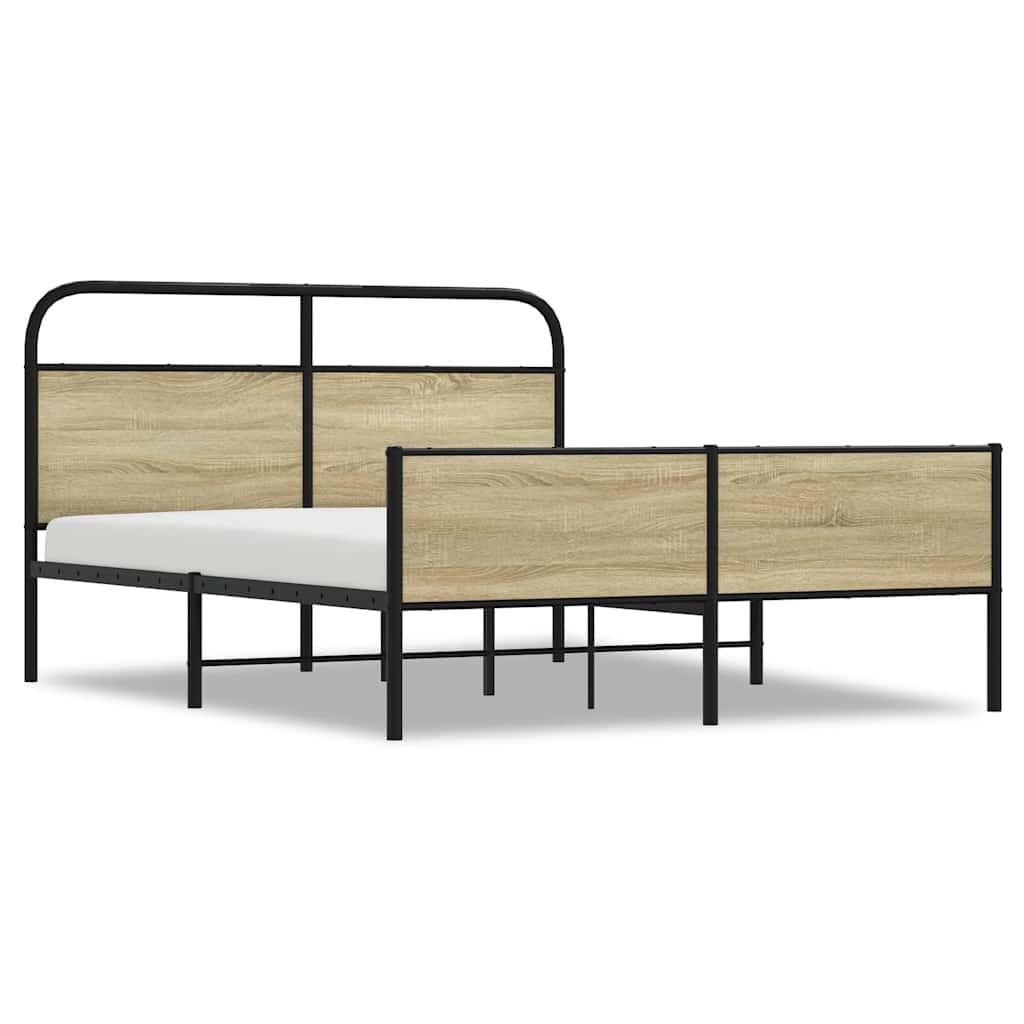 sengeramme uden madras 150x200 cm metal sonoma-eg