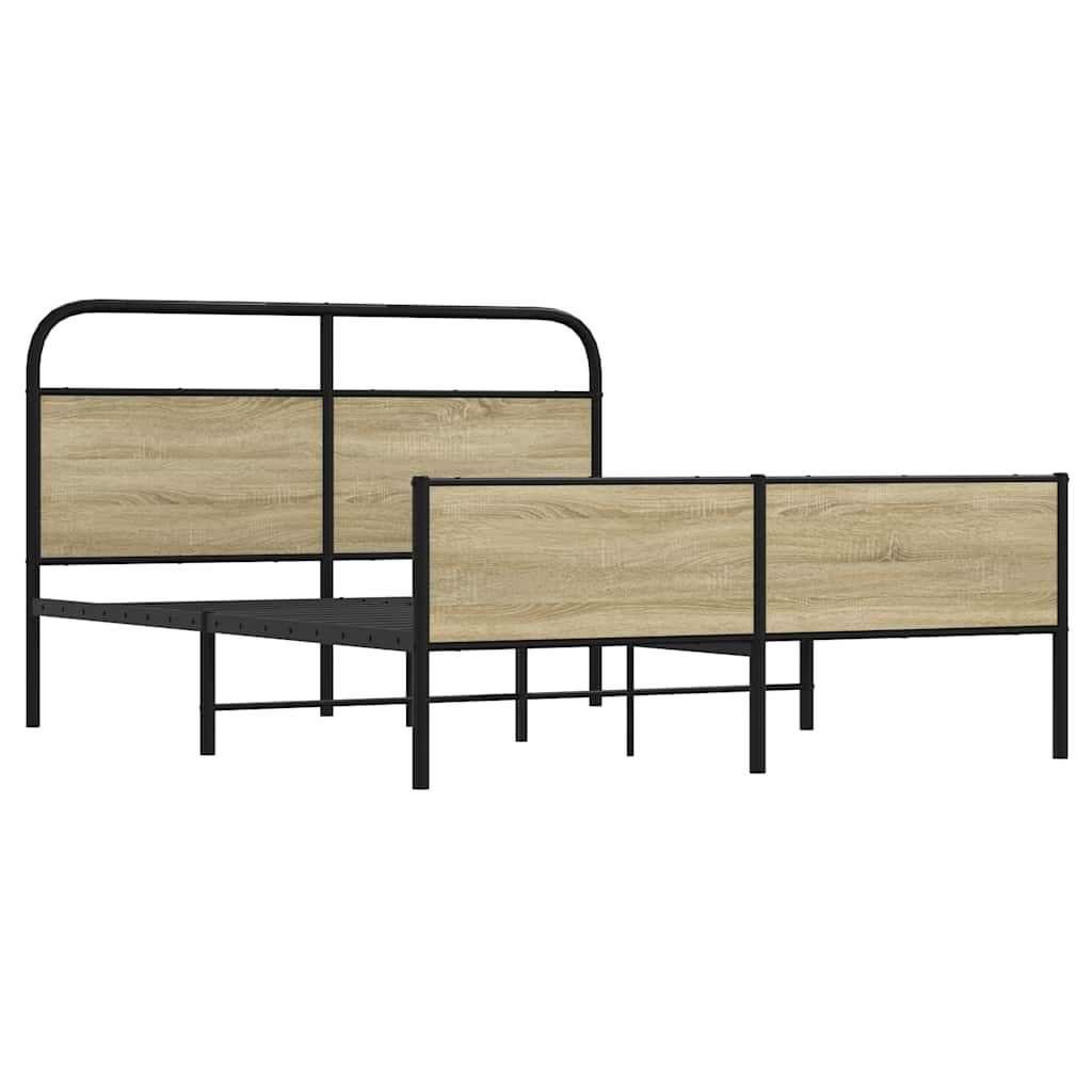 sengeramme uden madras 150x200 cm metal sonoma-eg