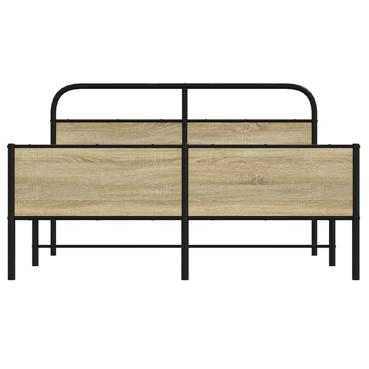 sengeramme uden madras 150x200 cm metal sonoma-eg