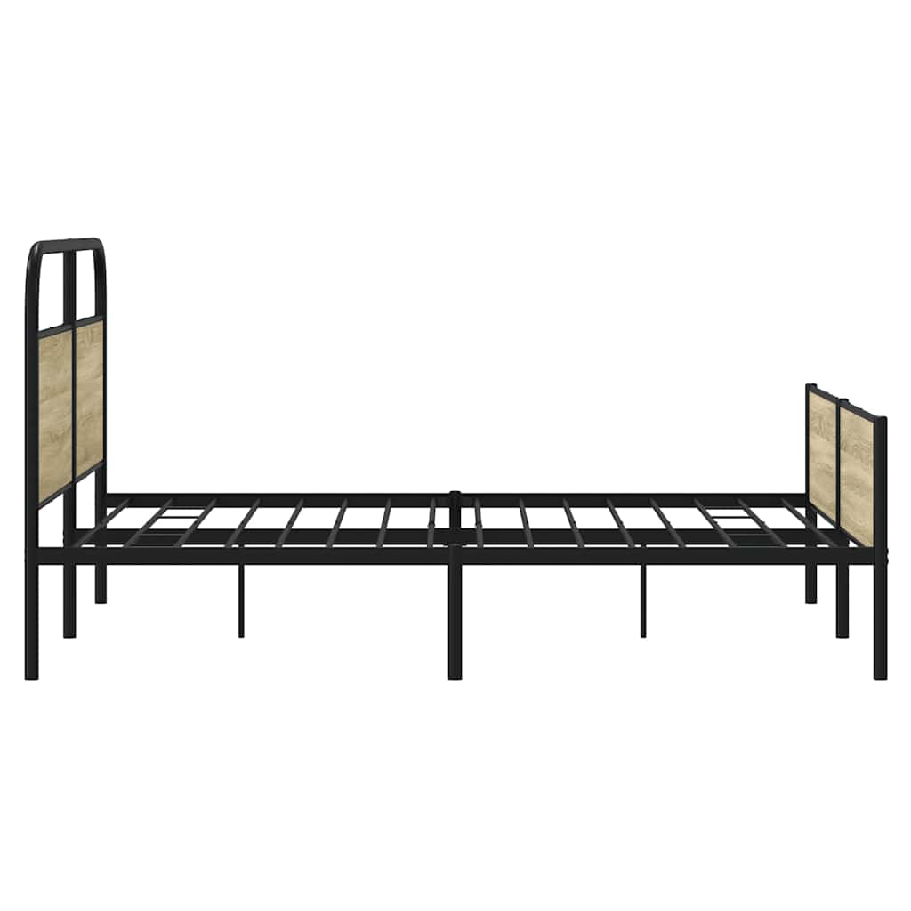 sengeramme uden madras 150x200 cm metal sonoma-eg