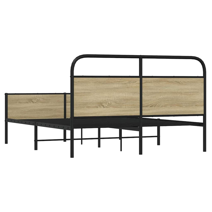 sengeramme uden madras 150x200 cm metal sonoma-eg