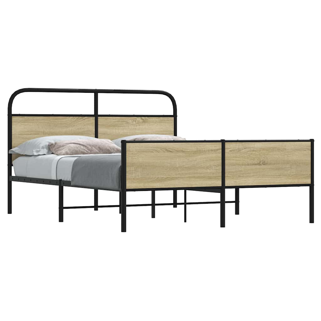 sengeramme uden madras 150x200 cm metal sonoma-eg