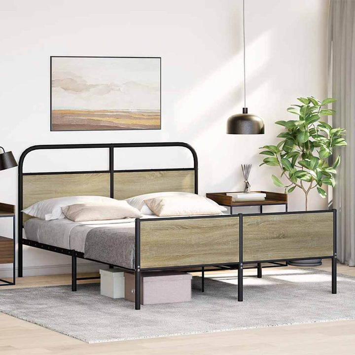 sengeramme uden madras 160x200 cm metal sonoma-eg