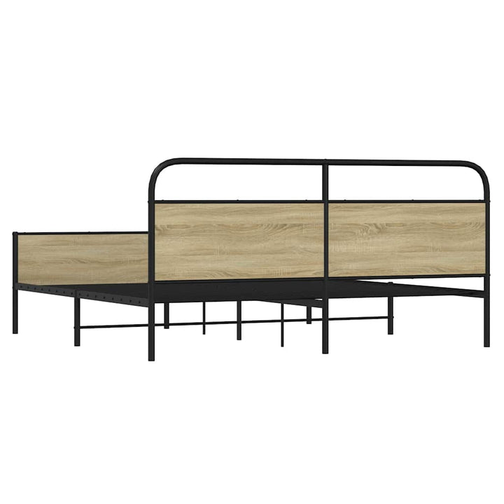 sengeramme uden madras 180x200 cm metal sonoma-eg