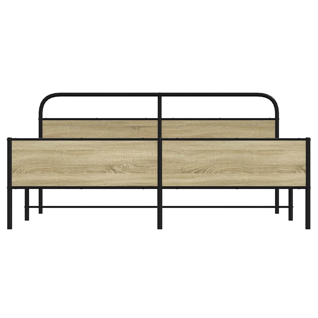 sengeramme uden madras 183x213 cm metal sonoma-eg