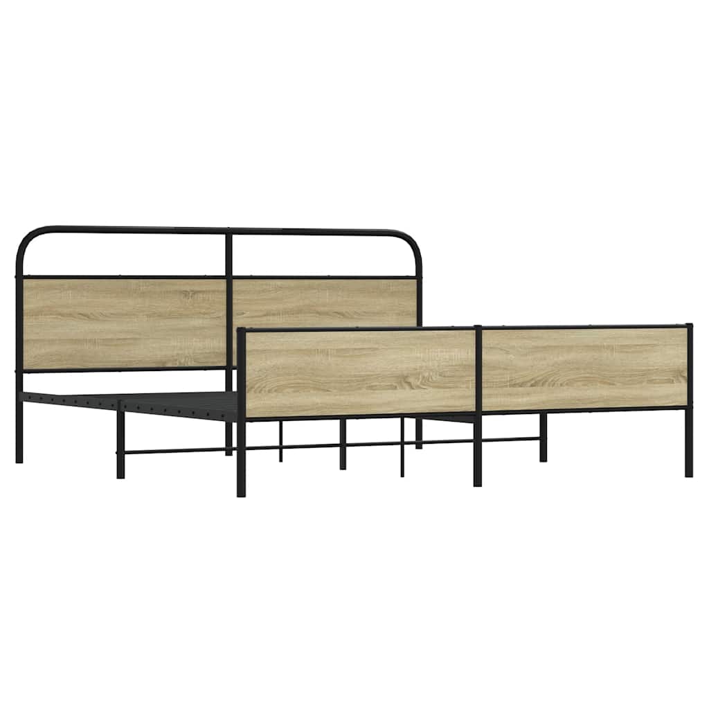 sengeramme uden madras 193x203 cm metal sonoma-eg