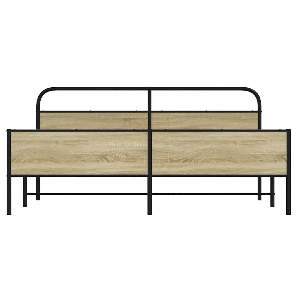 sengeramme uden madras 193x203 cm metal sonoma-eg