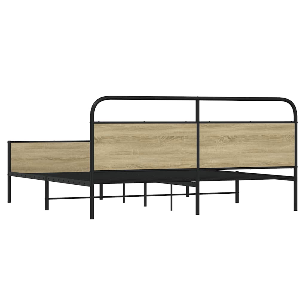 sengeramme uden madras 193x203 cm metal sonoma-eg