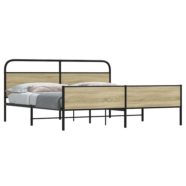 sengeramme uden madras 193x203 cm metal sonoma-eg
