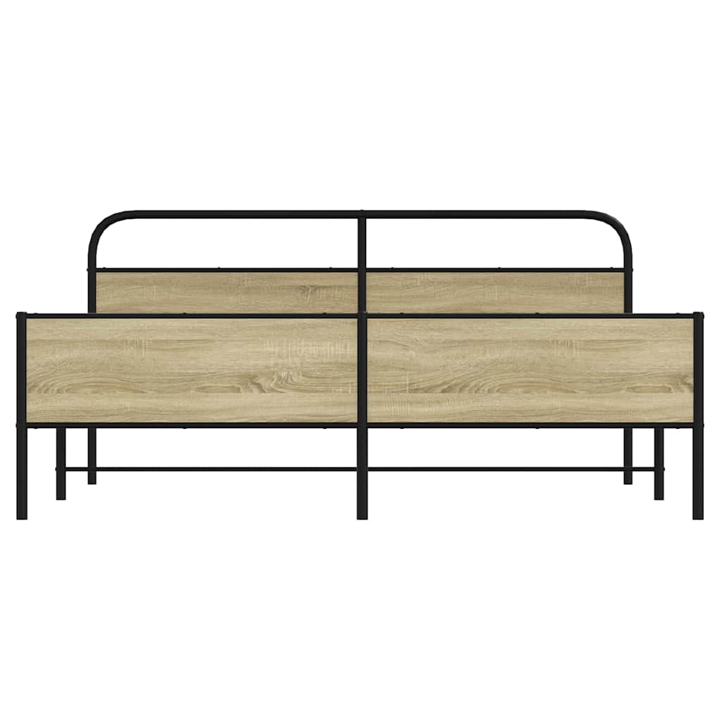 sengeramme uden madras 200x200 cm metal sonoma-eg