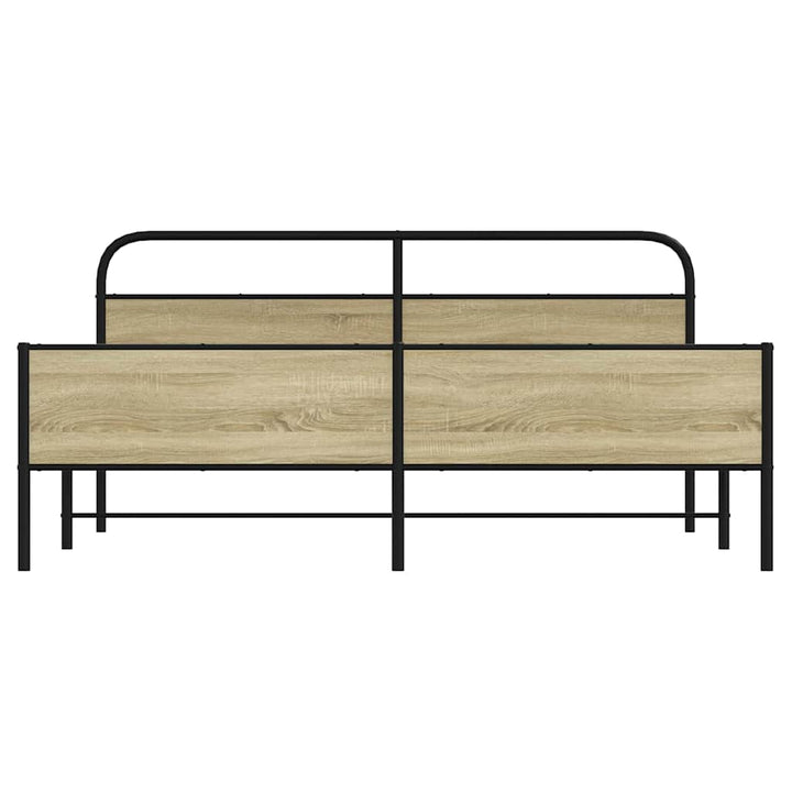 sengeramme uden madras 200x200 cm metal sonoma-eg