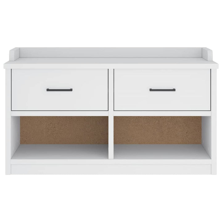 entrébænk SANDNES 87x40x50 cm massivt fyrretræ hvid
