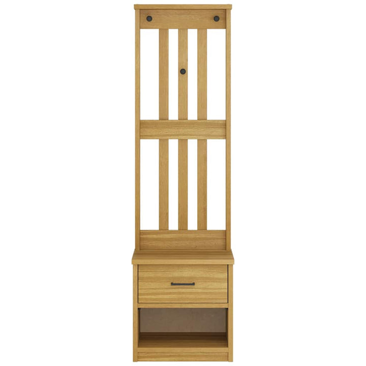 Hall træ SANDNES 45x40x159,5 cm massivt fyrretræ