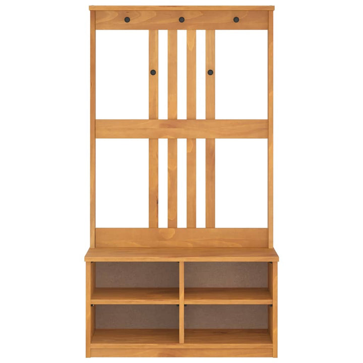 Hall træ SANDNES 87x40x159,5 cm massivt fyrretræ