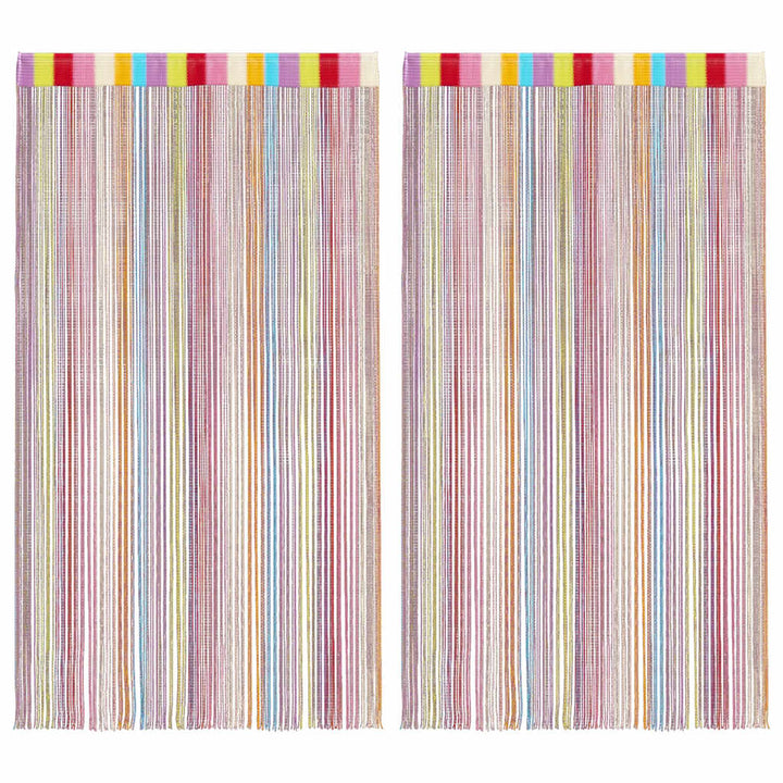 trådgardiner 2 stk. 140x250 cm flerfarvet