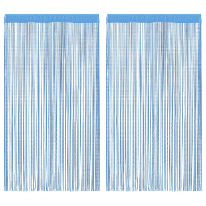 trådgardiner 2 stk. 140x250 cm lyseblå