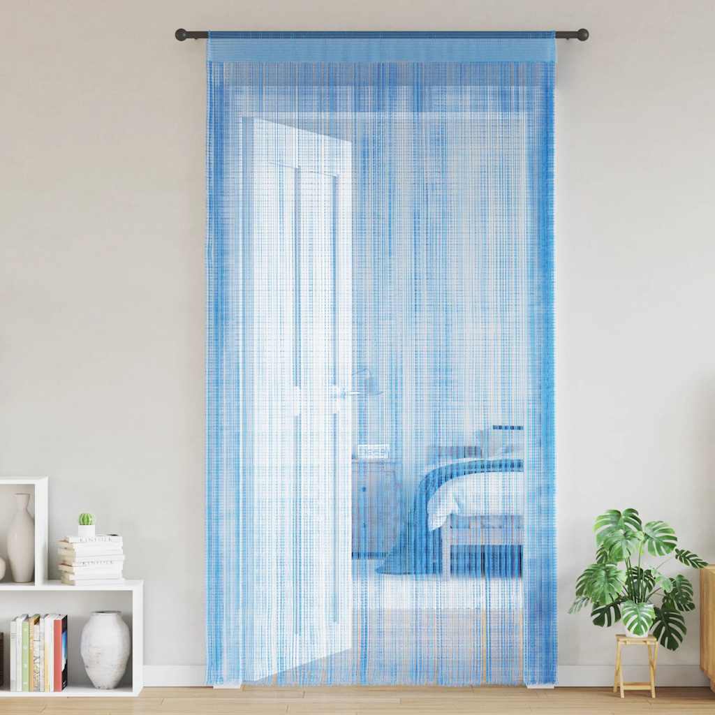 trådgardiner 2 stk. 140x250 cm lyseblå