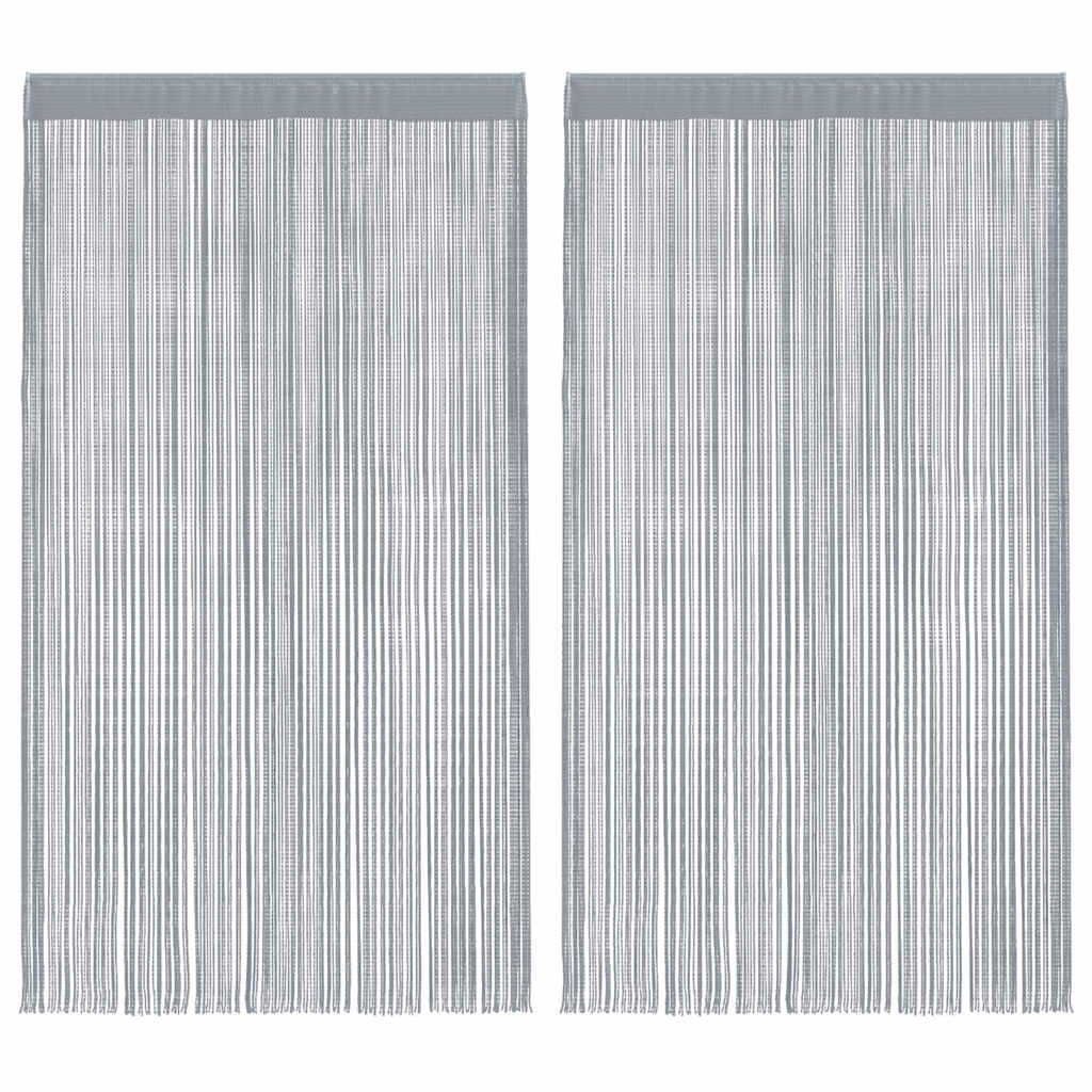 trådgardiner 2 stk. 100x250 cm lysegrå