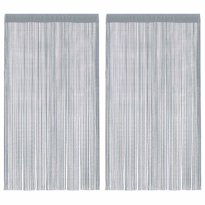 trådgardiner 2 stk. 100x250 cm lysegrå