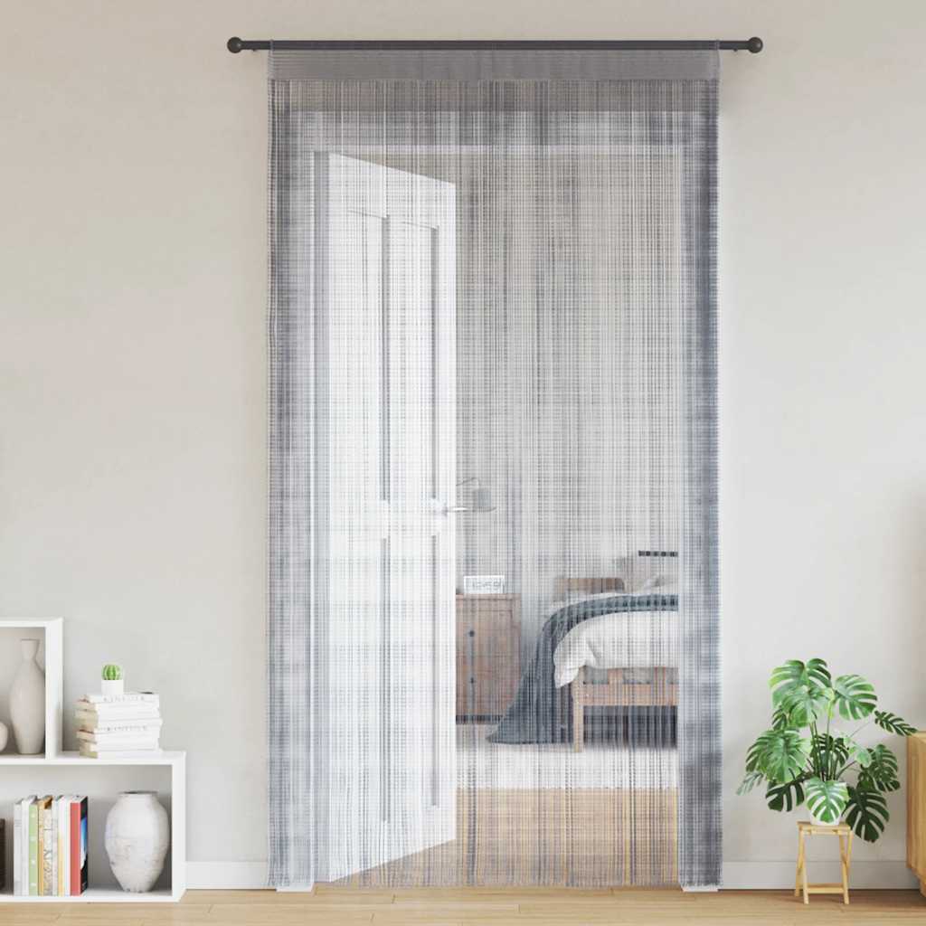 trådgardiner 2 stk. 100x250 cm lysegrå