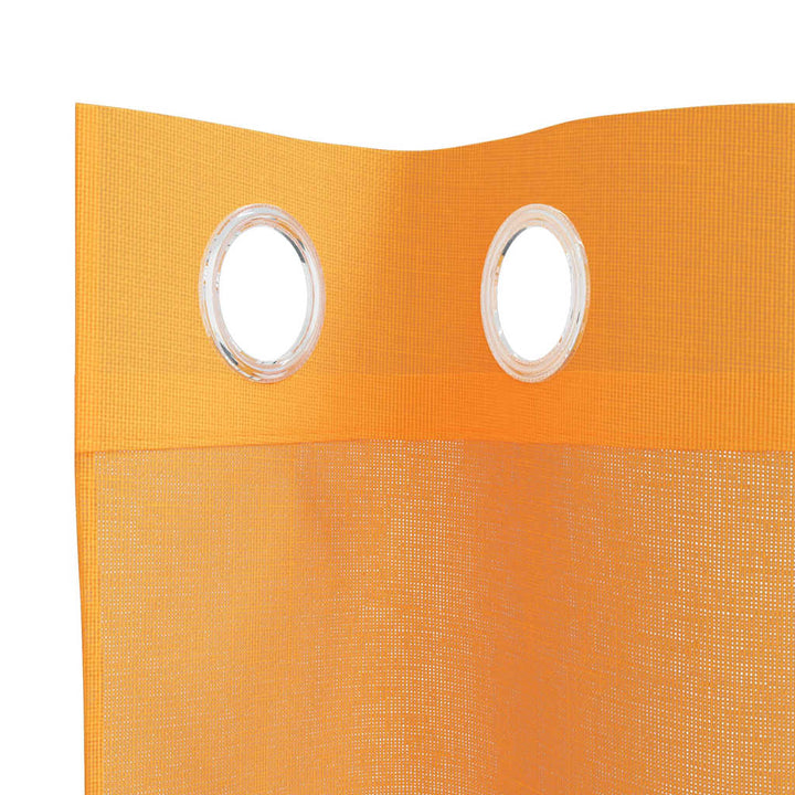voile-gardiner med øskner 2 stk. 140x300 cm orange
