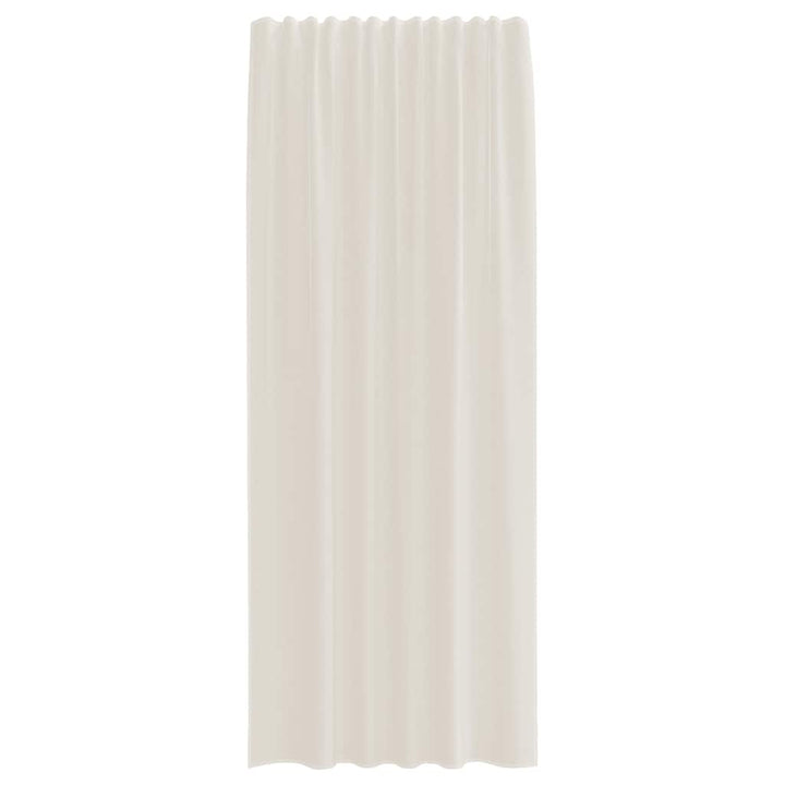 voile-gardiner med stanglommer 2 stk. cremefarvet