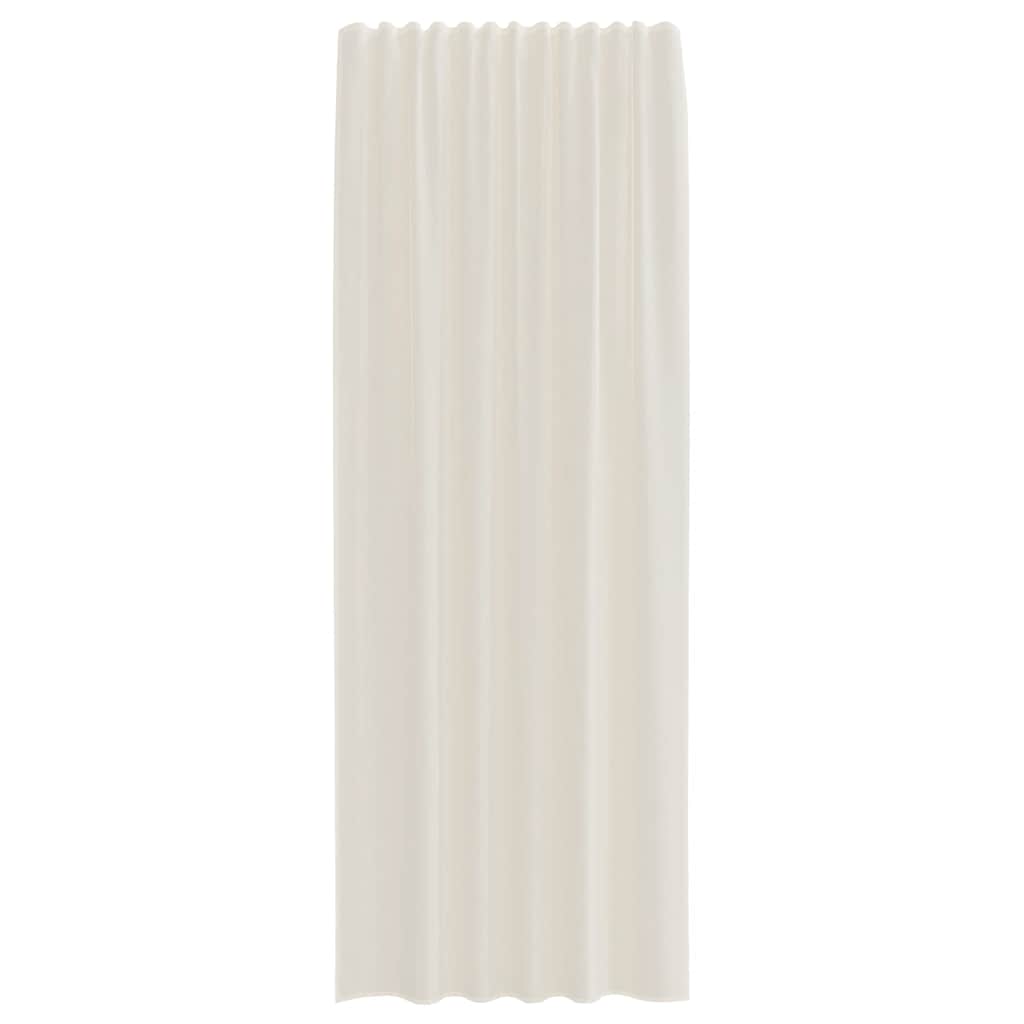 voile-gardiner med stanglommer 2 stk. cremefarvet