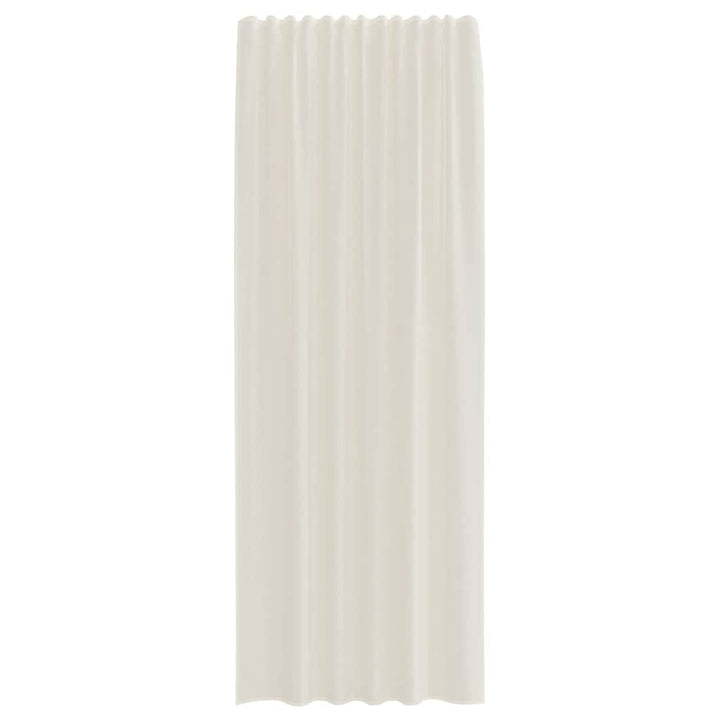 voile-gardiner med stanglommer 2 stk. cremefarvet