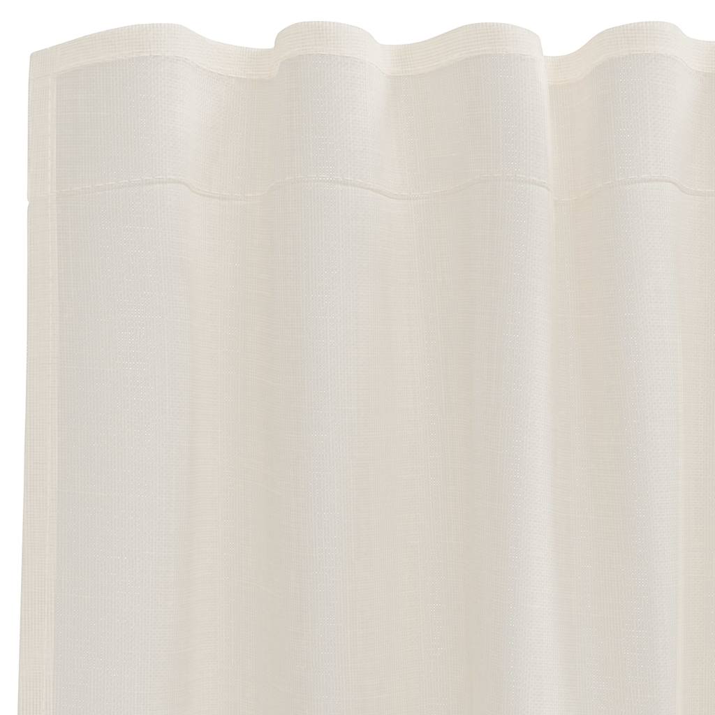 voile-gardiner med stanglommer 2 stk. cremefarvet