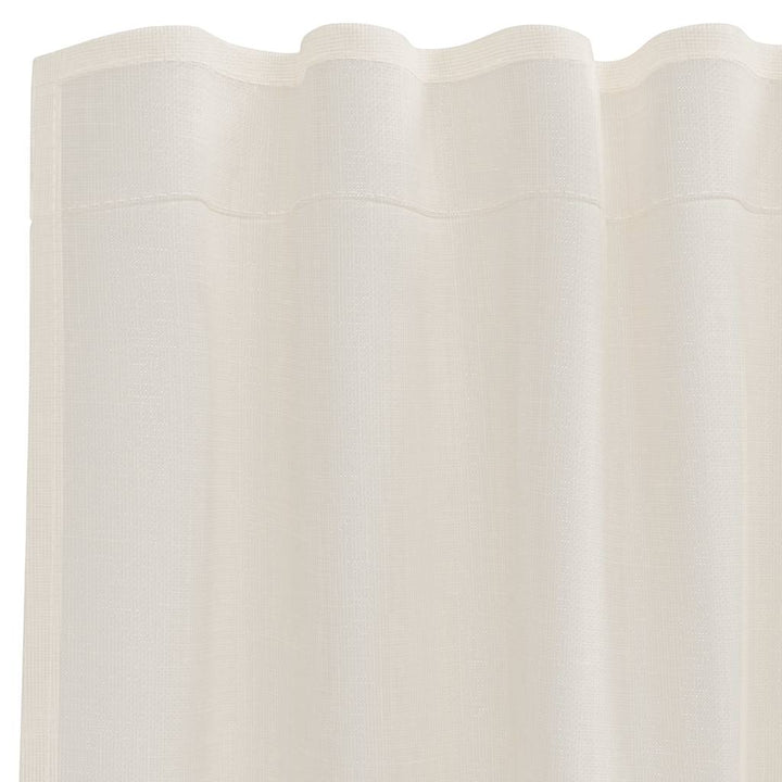 voile-gardiner med stanglommer 2 stk. cremefarvet