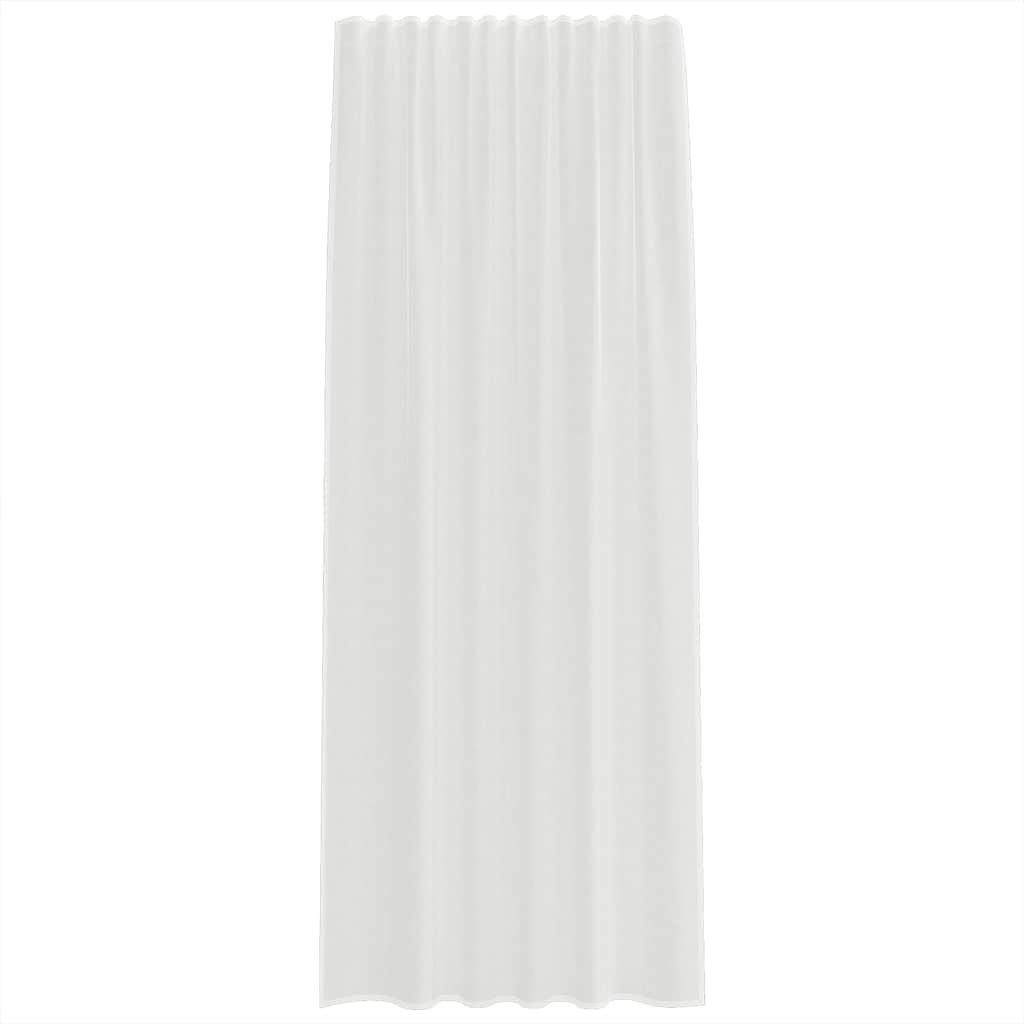 voile-gardiner med stanglommer 2 stk hvid