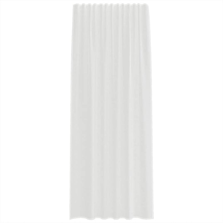 voile-gardiner med stanglommer 2 stk hvid