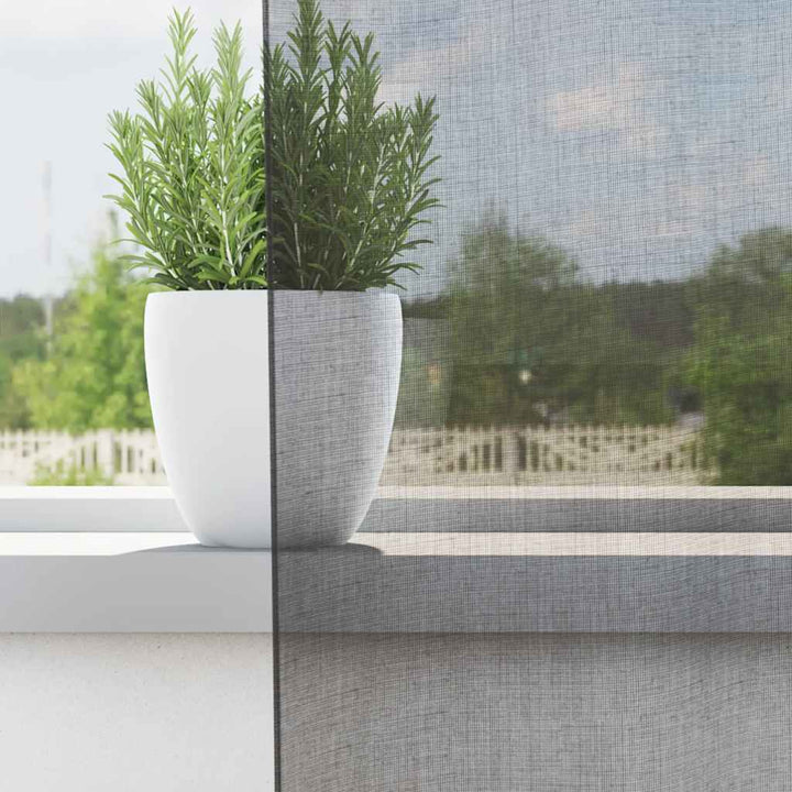 voile-gardiner med løkker 2 stk. 140x225 cm mørkegrå