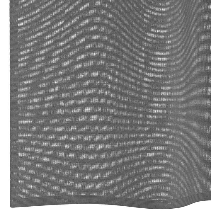voile-gardiner med løkker 2 stk. 140x225 cm mørkegrå