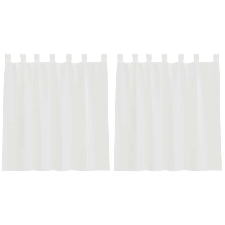 voile-gardiner med løkker 2 stk. 140x140 cm hvid