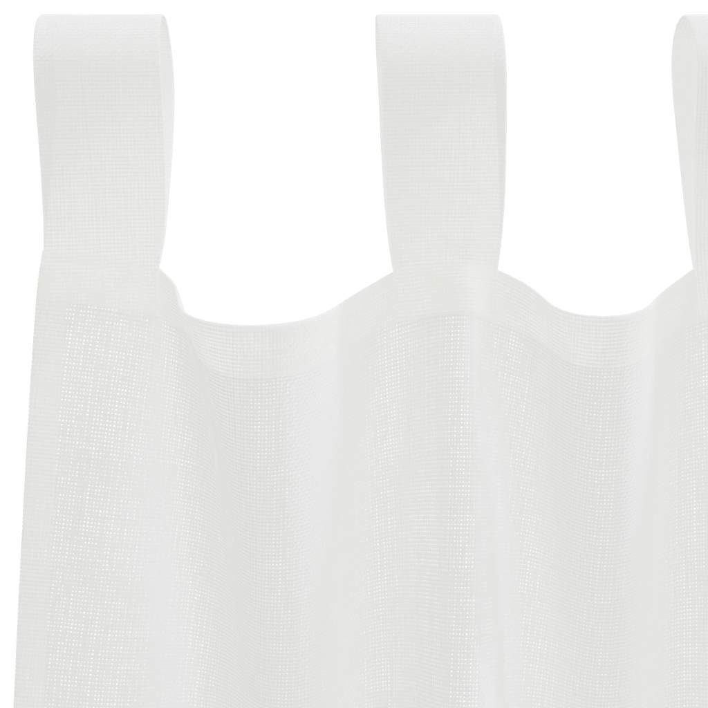 voile-gardiner med løkker 2 stk. 140x140 cm hvid