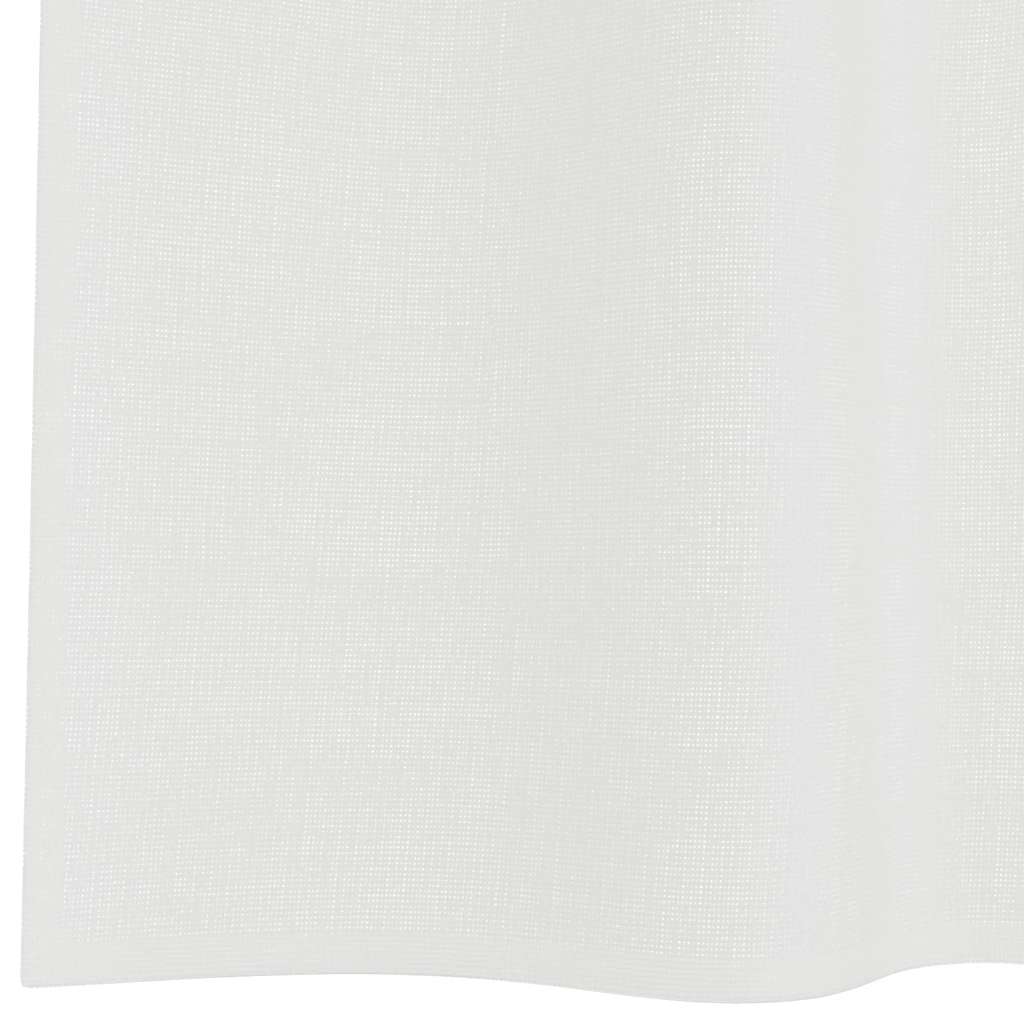 voile-gardiner med løkker 2 stk. 140x140 cm hvid